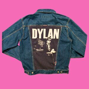 Bob Dylan Upcycled Denim Jacket Size XL